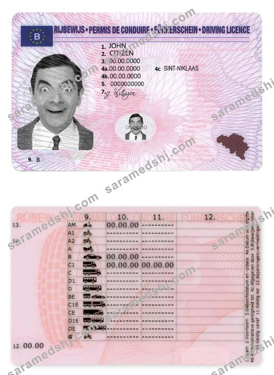 Belgium driving license